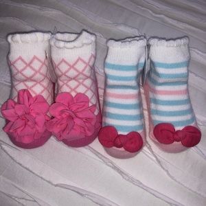 Mudpie Baby Girl Sock Slippers